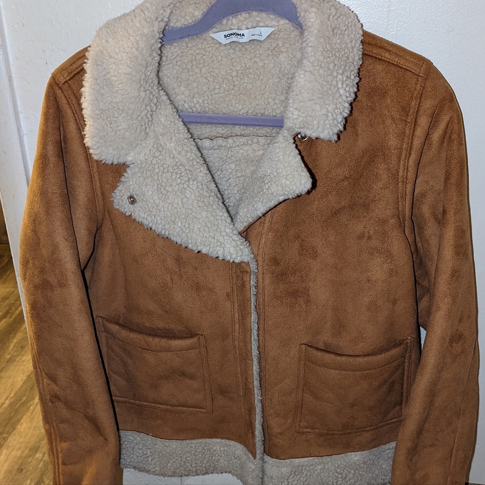 Sonoma Faux Suede Sherpa Lined Jacket